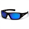 VELAR BLACK FRAME W/ ICE BLUE MIRROR LENS