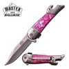 MASTER 4.6" ASSIST SS LEG KNIFE, PINK ACRYLIC