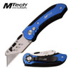 MTECH FOLDING UTILITY KNIFE, BLUE/BLACK