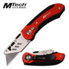 MTECH FOLDING UTILITY KNIFE, RED/BLACK