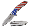 MTEK SPRING ASSISTED KNIFE, AMERICAN FLAG