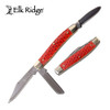 ELK RIDGE 3.75" RED 3-BLADE STOCKMAN