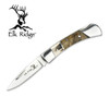 ELK RIDGE 3" LOCKBACK W/ STAG & BURL WOOD HANDLE