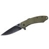 ABKT 3.5" EMBEER ASSISTED OPENING FOLDER, GREEN G10 HNDL