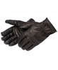 GRAIN BLACK GOATSKIN WITH BLACK FLEECE LINING -S