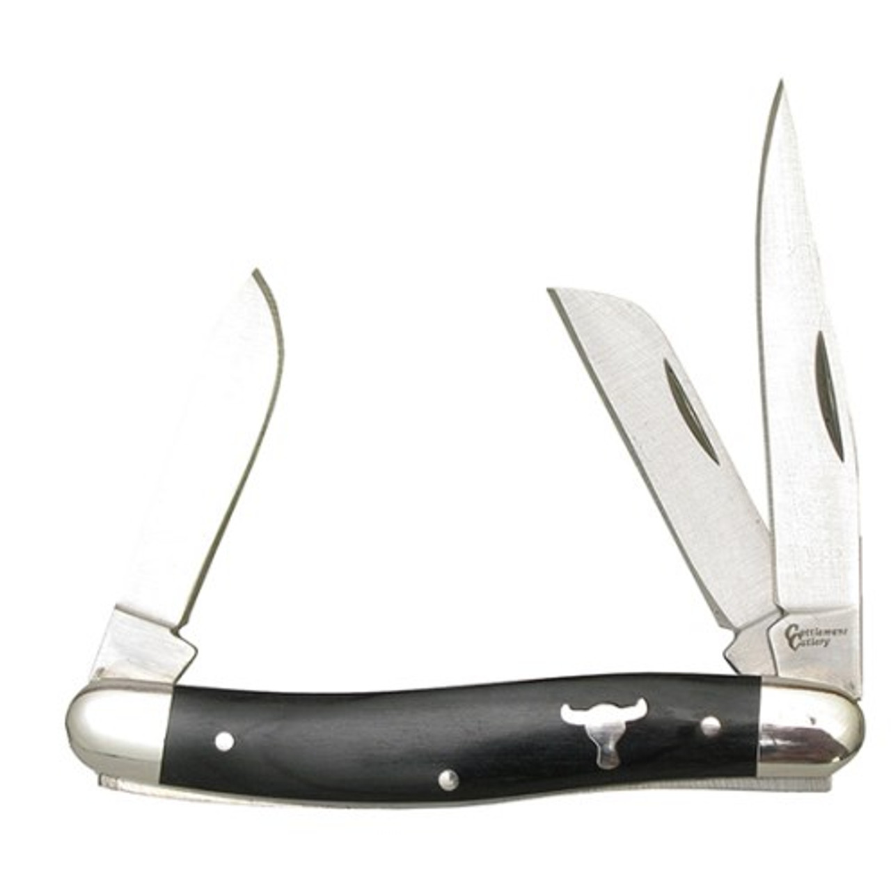 CATTLEMANS 3 1/2" STOCKMAN W/ WOOD HANDLES