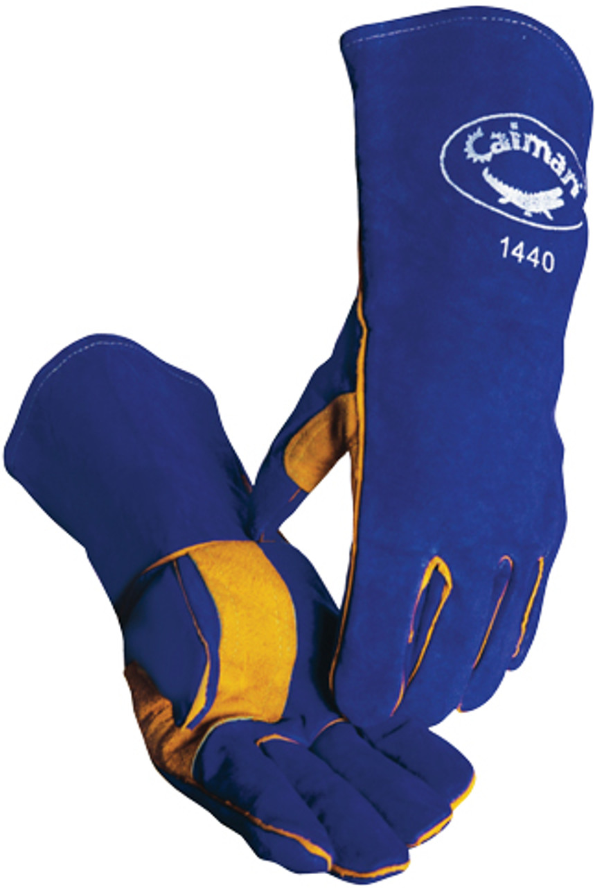 PREMIUM WELDER BLUE COWHIDE W/ REINFORCED PAL