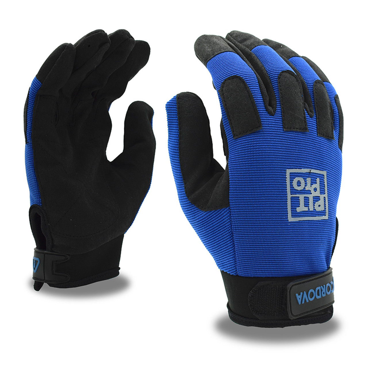 PIT PRO BLUE SYNTHETIC MECHANICS W/ DBL PALM -M