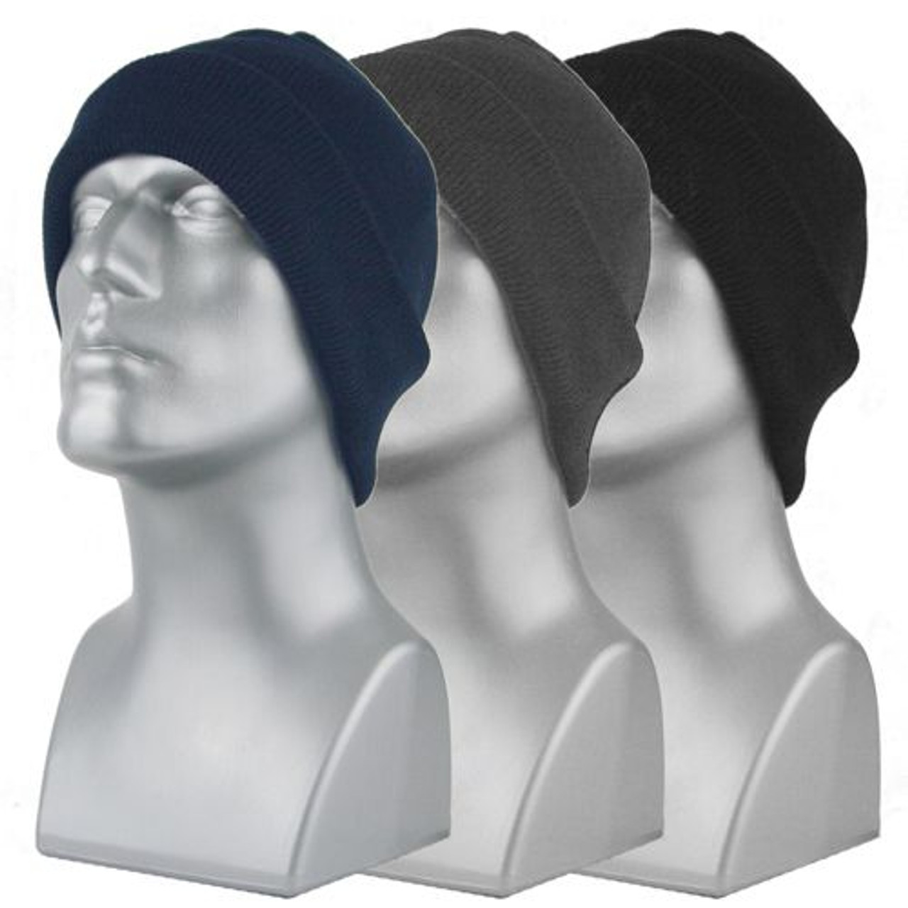 ADULT ACRYLIC SUPER STRETCH CUFF HAT, ASSORT