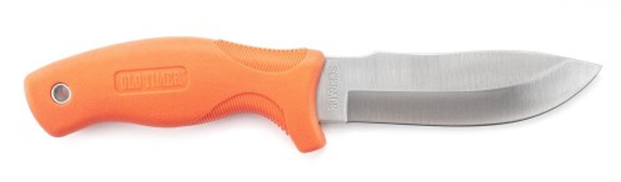 9 1/2" OUTFITTER KNIFE W/ SHEATH ORANGE HDLE.