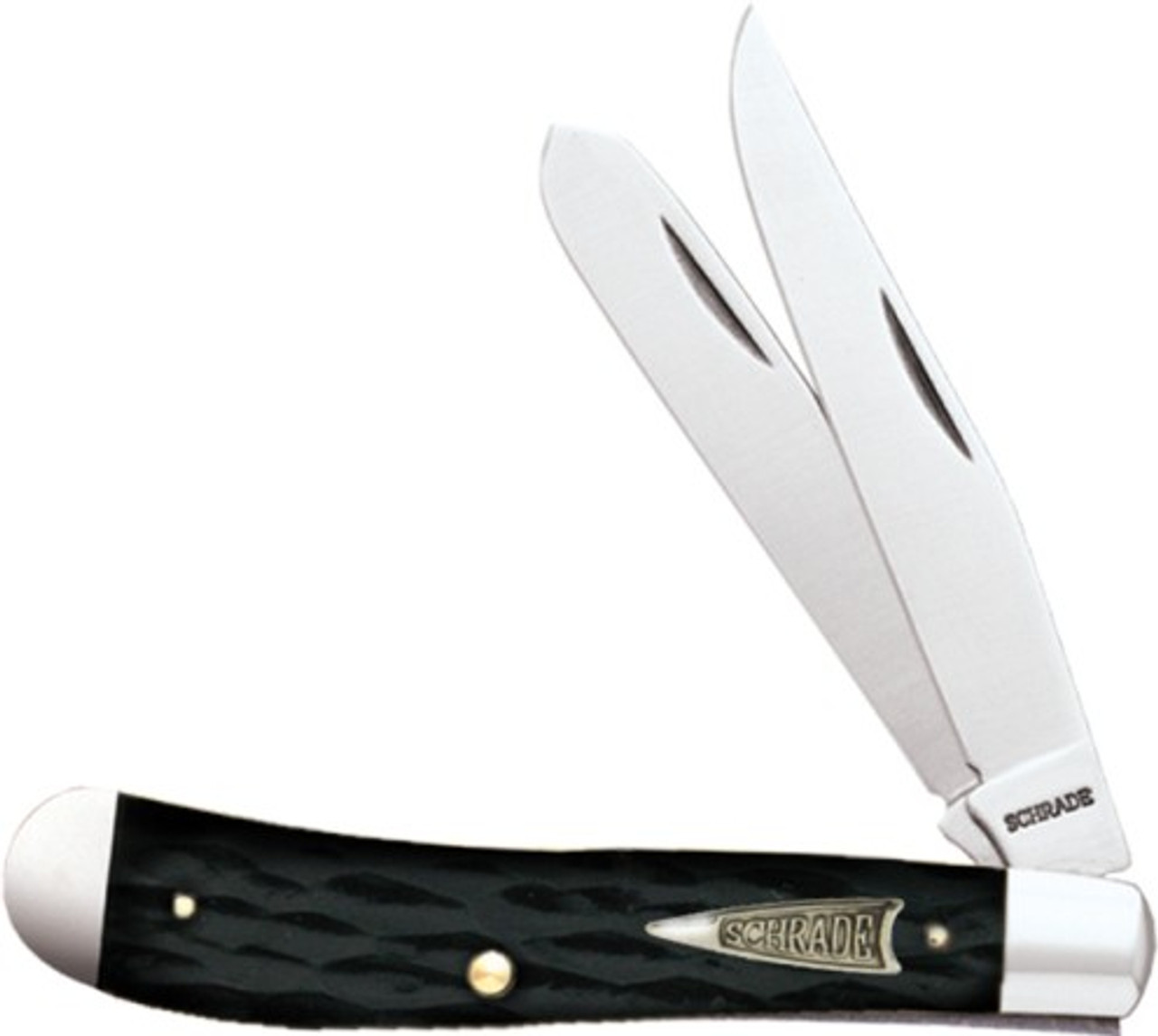 SCHRADE GUNSTOCK TRAPPER W/ BLACK PICK BONE