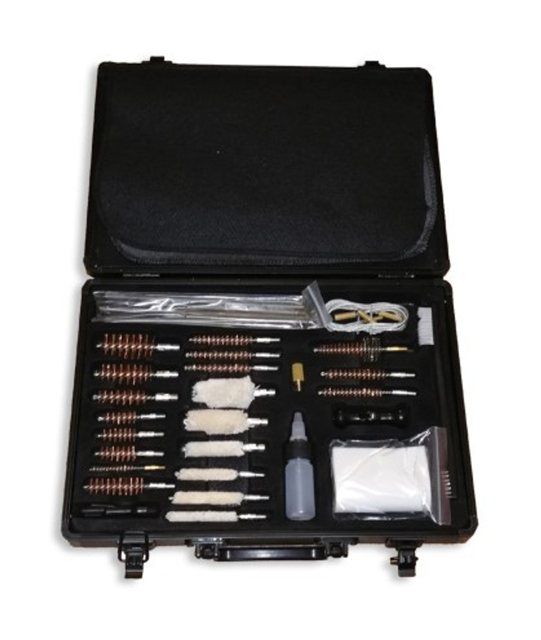 DELUXE GUN CLEANING KIT, BLACK ALUMINUM CASE