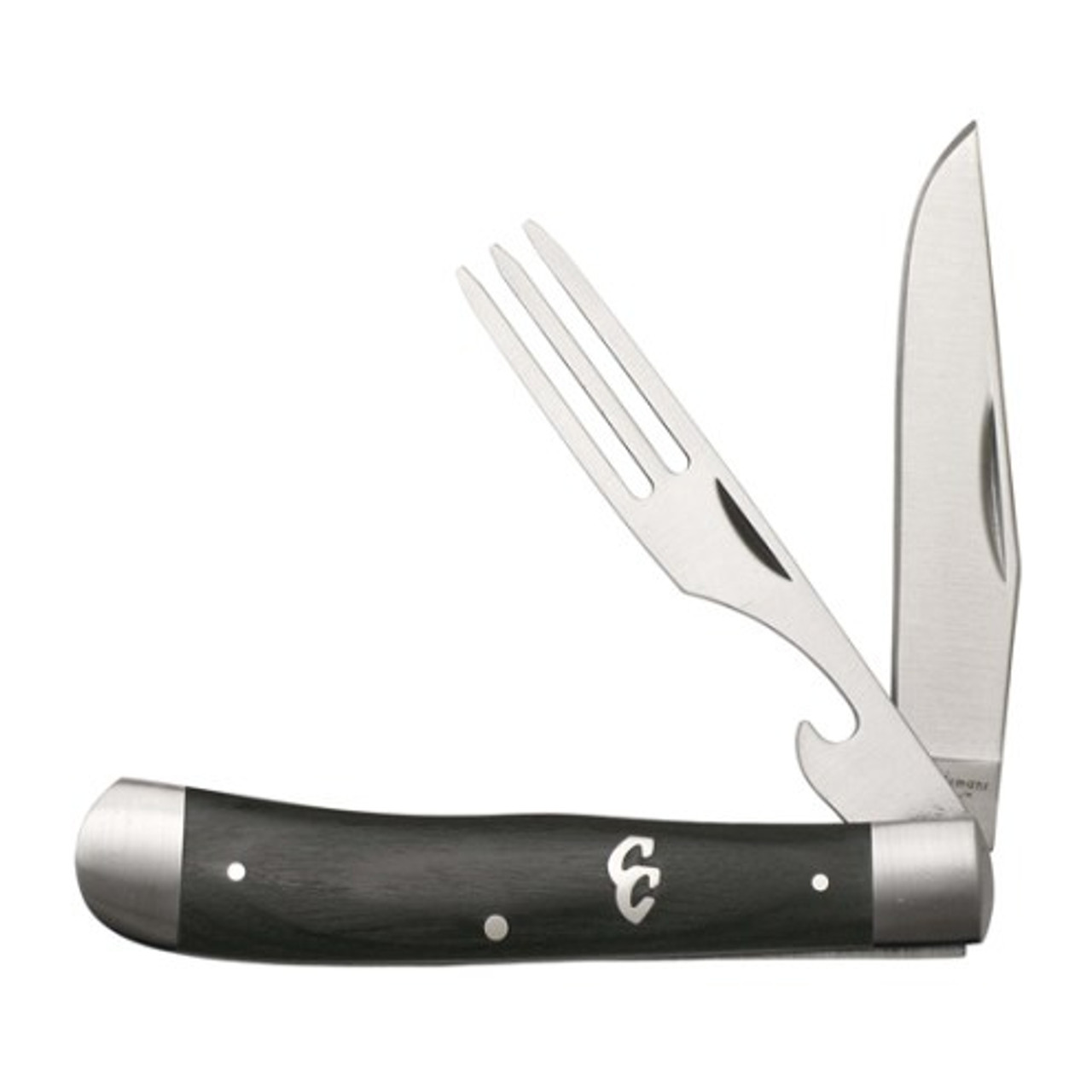 CHUCKWAGON TRAPPER, 4" CLOSED, KNIFE & FORK