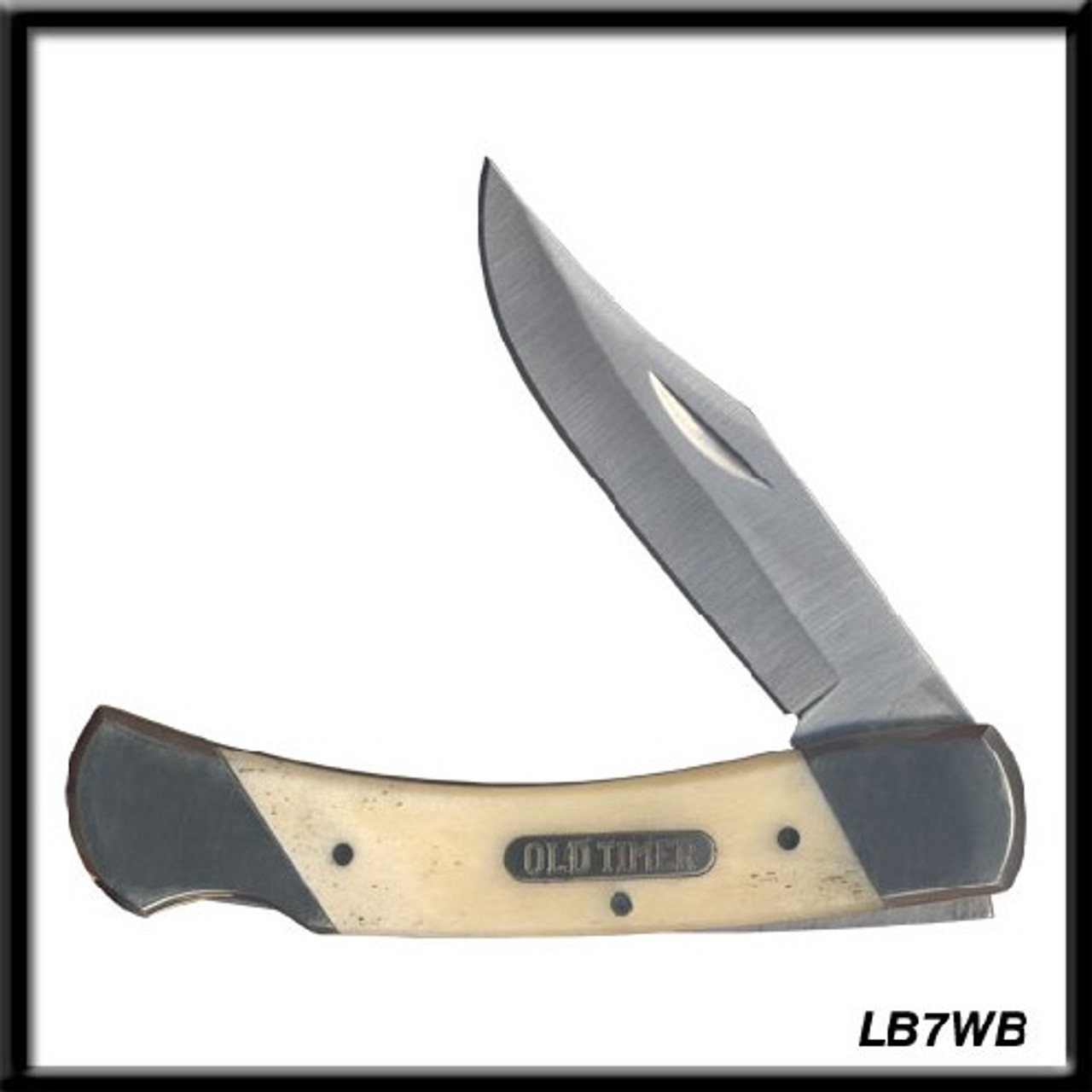 SCHRADE BEAR PAW LOCKBACK W/ WHITE BONE HNDL.