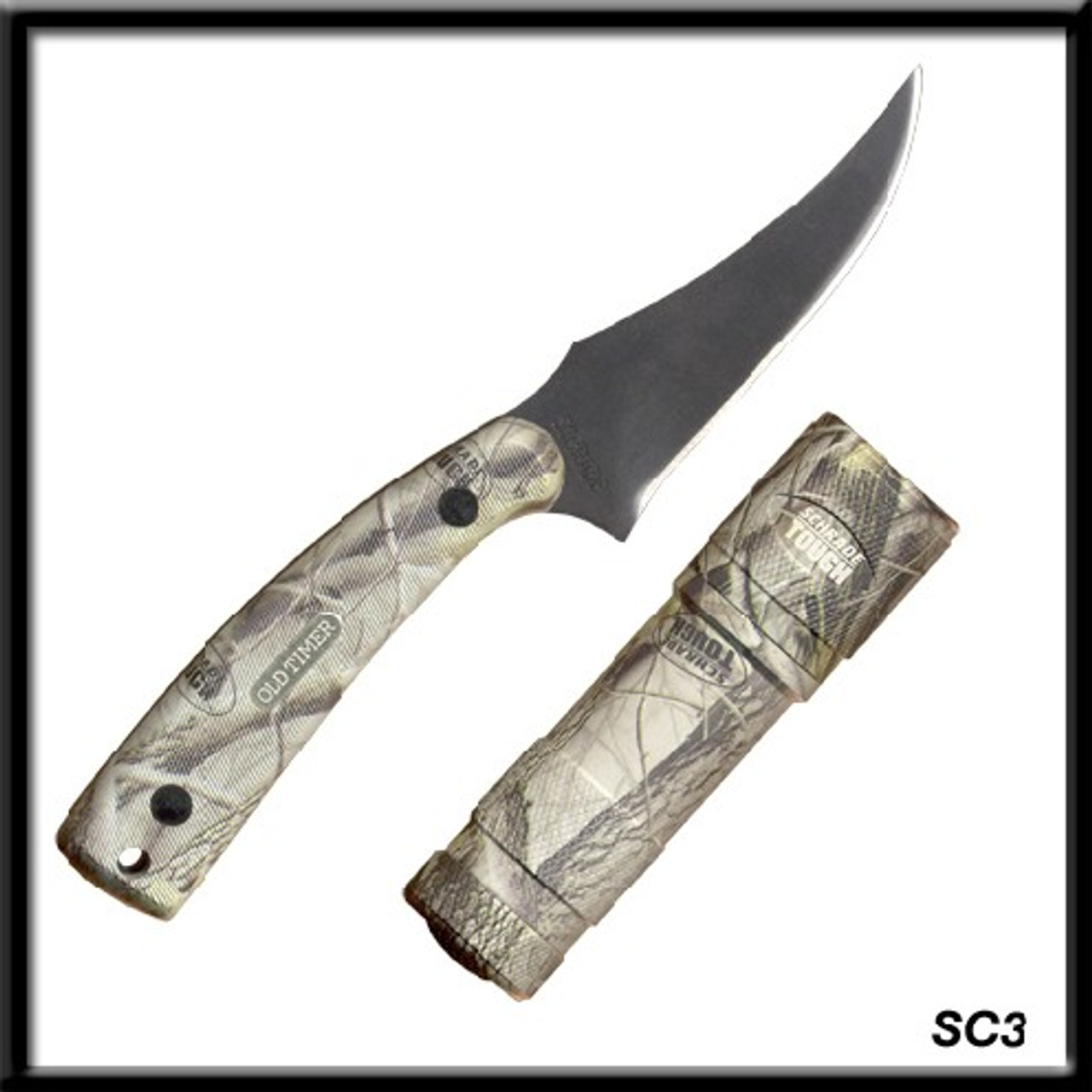 7.25" SHARP FINGER CAMO & FLASHLIGHT W/SHE