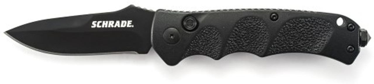 4.6" BLK DROP POINT SERRATED  SAFETY LOCK