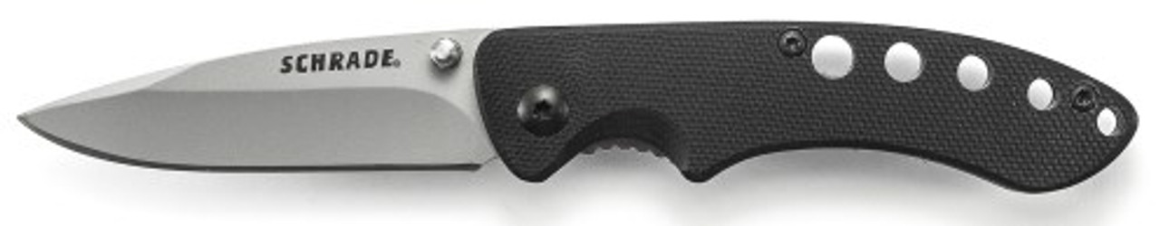 3.5" G10 FOLDER HOLES IN HANDLE SERRATED