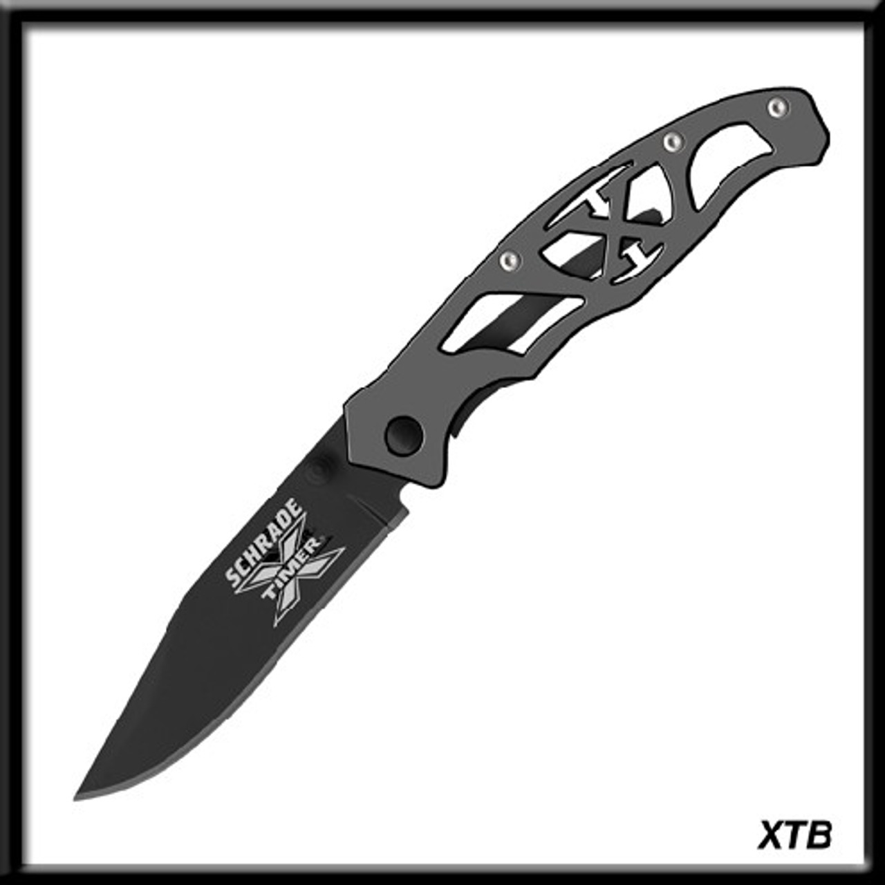 SCHRADE X-TIMER 4" ALL BLACK FRAMELOCK KNIFE