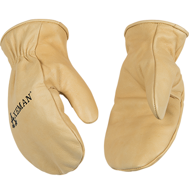 AXEMAN COWHIDE MITTEN-GLOVE LINED--XL