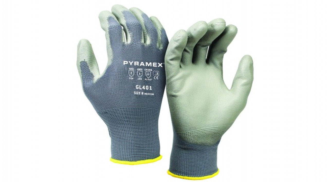 GRAY NYLON/GRAY PU PALM-LARGE