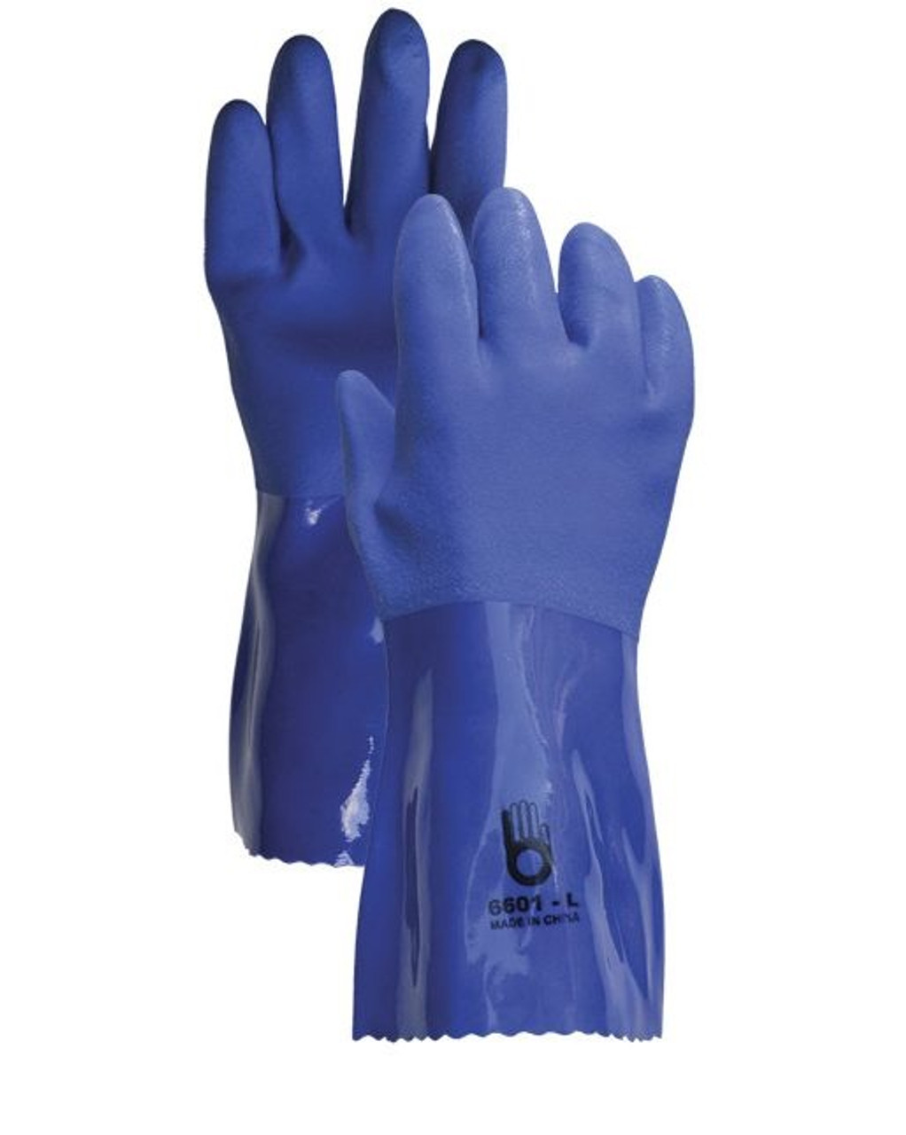 BLUE TRIPLE DIP PVC, OIL RESISTANT--L