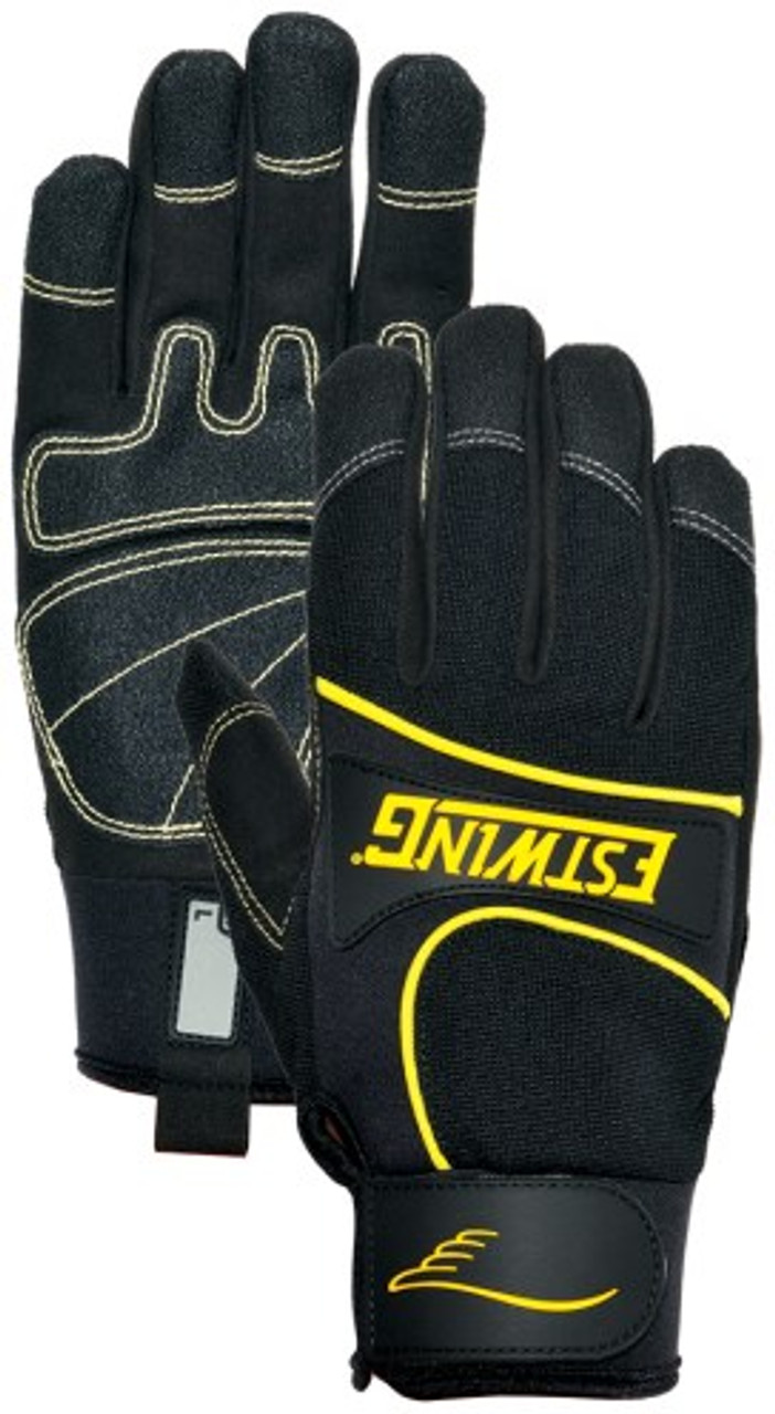 TOUGH-SYNTHETIC LEATHER PALM WORK GLOVE-L