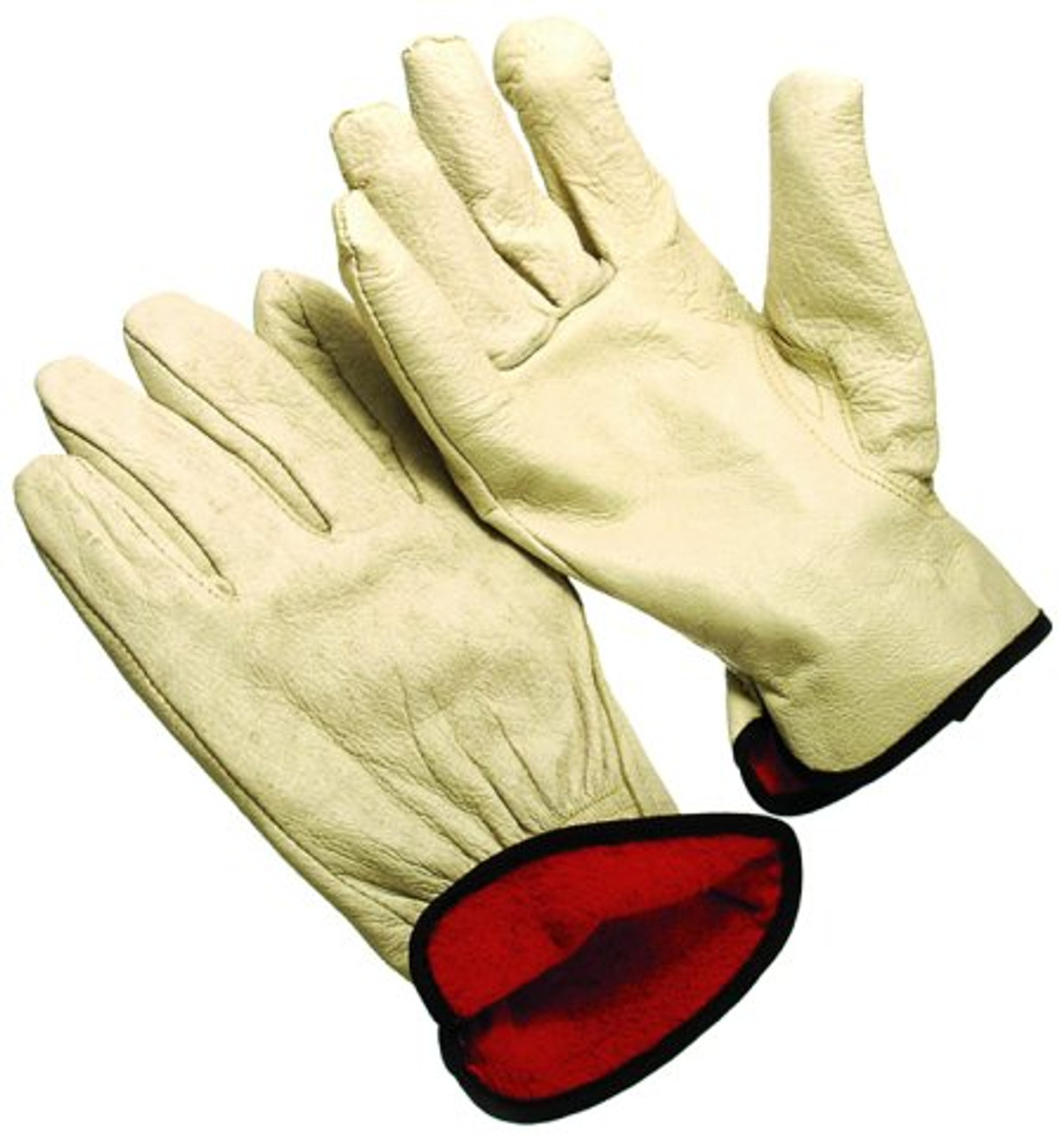 GRAIN PIGSKIN DRIVER KEY THMB RED LINED - XL