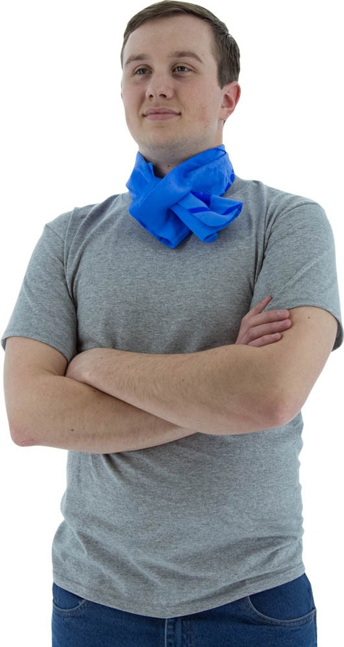 POLAR PENGUIN BLUE COOL NECK WRAP, 26 X 8.25