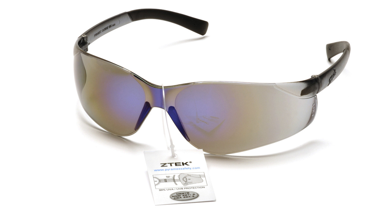 ZTEK BLUE MIRROR W/ BLUE MIRR LENS-RETAIL TAG