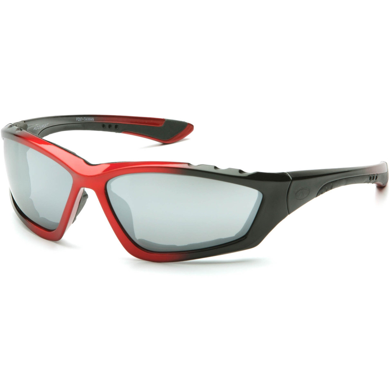 ACCURIST BLACK/RED FRAME W/ SILVER MIRROR LEN