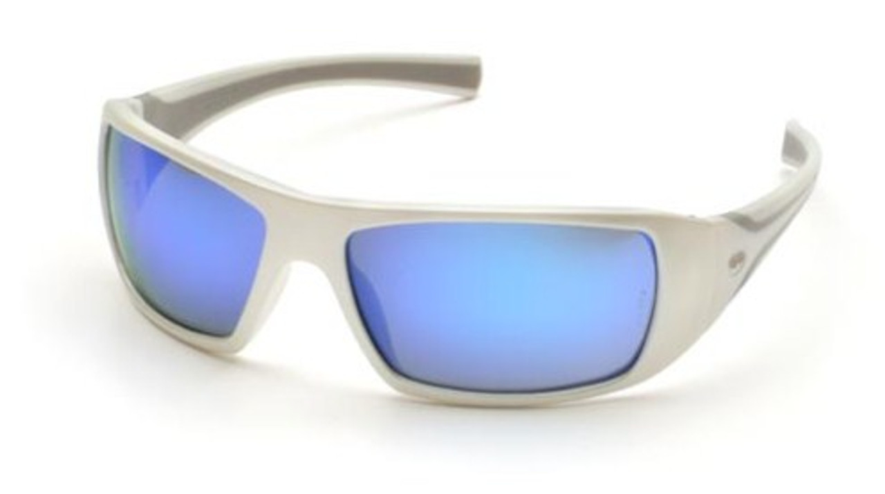 GOLIATH ICE BLUE MIRROR LENS W/ WHITE FRAME