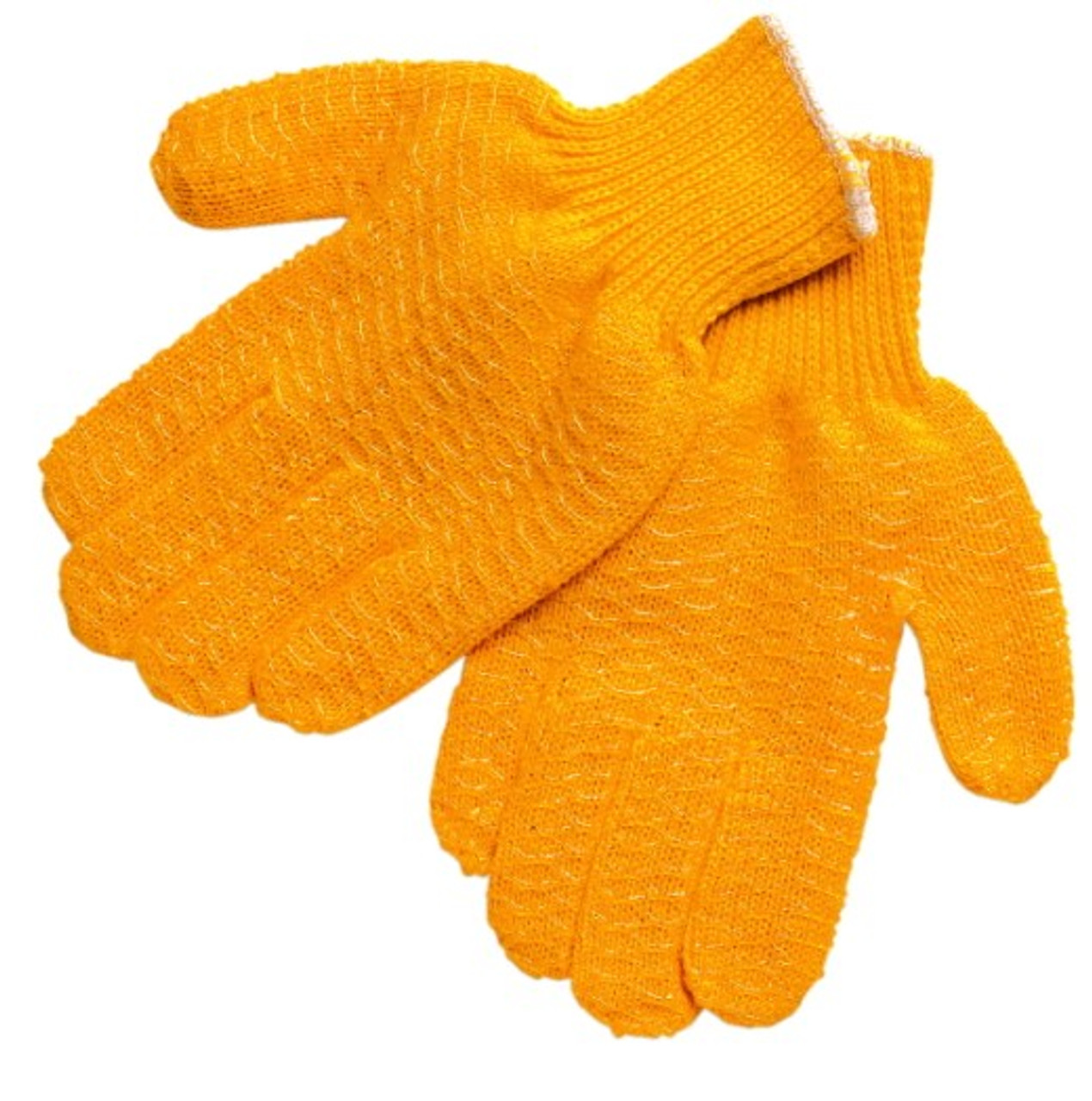 ORANGE HONEYCOMB GRIP COT/POLY BLEND - S
