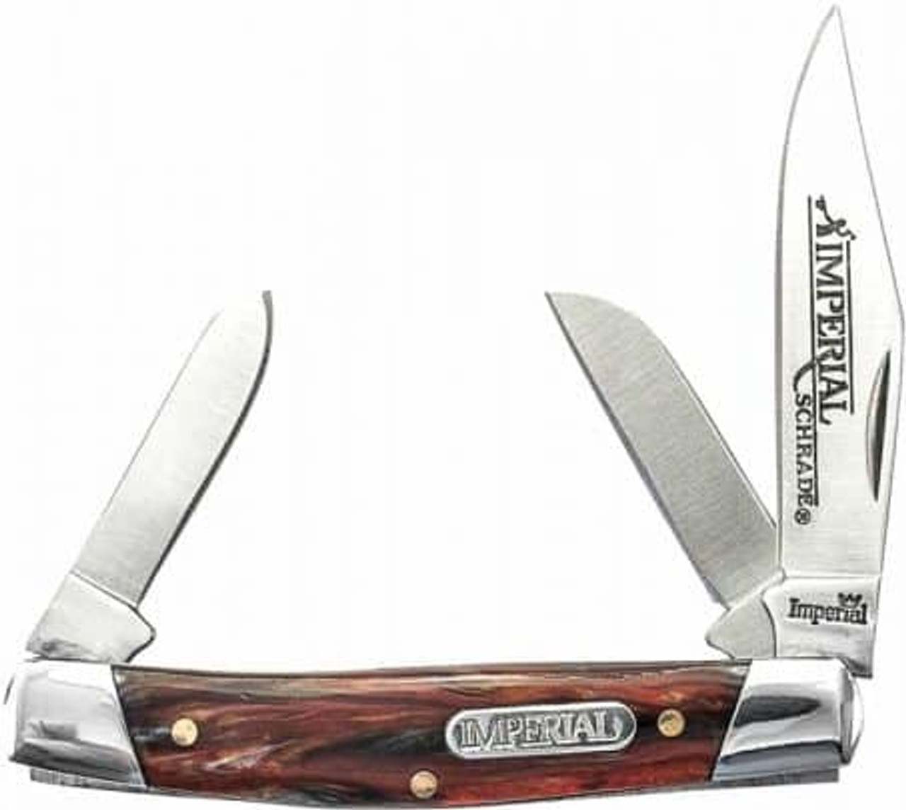 IMPERIAL MED STOCKMAN, BROWN MARBLE HANDLE