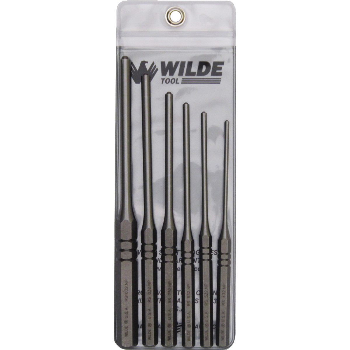 6-PIECE ROLL SPRING PUNCH SET, VINYL POUCH