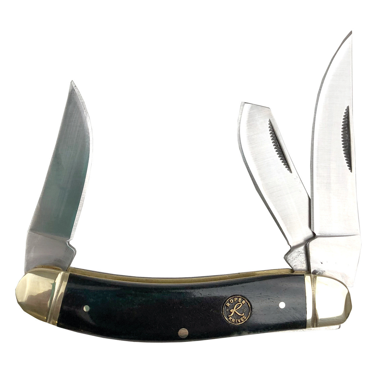 ROPER 3 3/4" SOW BELLY STOCKMAN, BLACK BONE