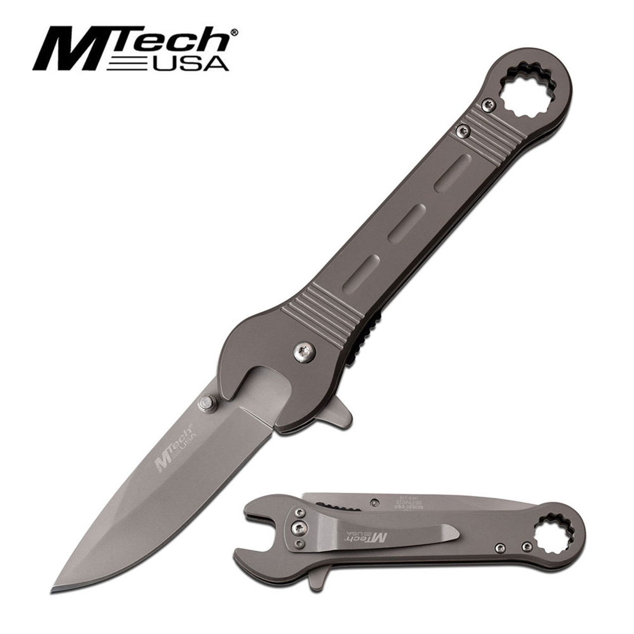MTECH ASSISST SS WRENCH STYLE KNIFE, 5" CLSD