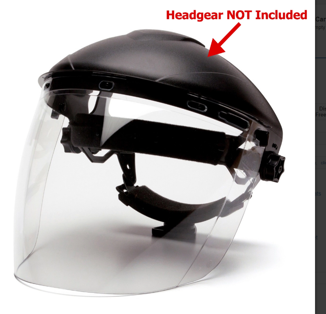 TAPERED POLYCARBONATE FACE SHIELD, FOR HHABCMR