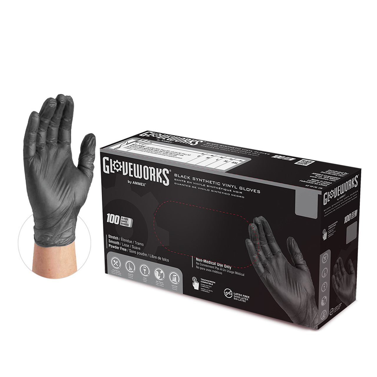 GLOVEWORKS BLACK SYNTHETIC VINYL-XL