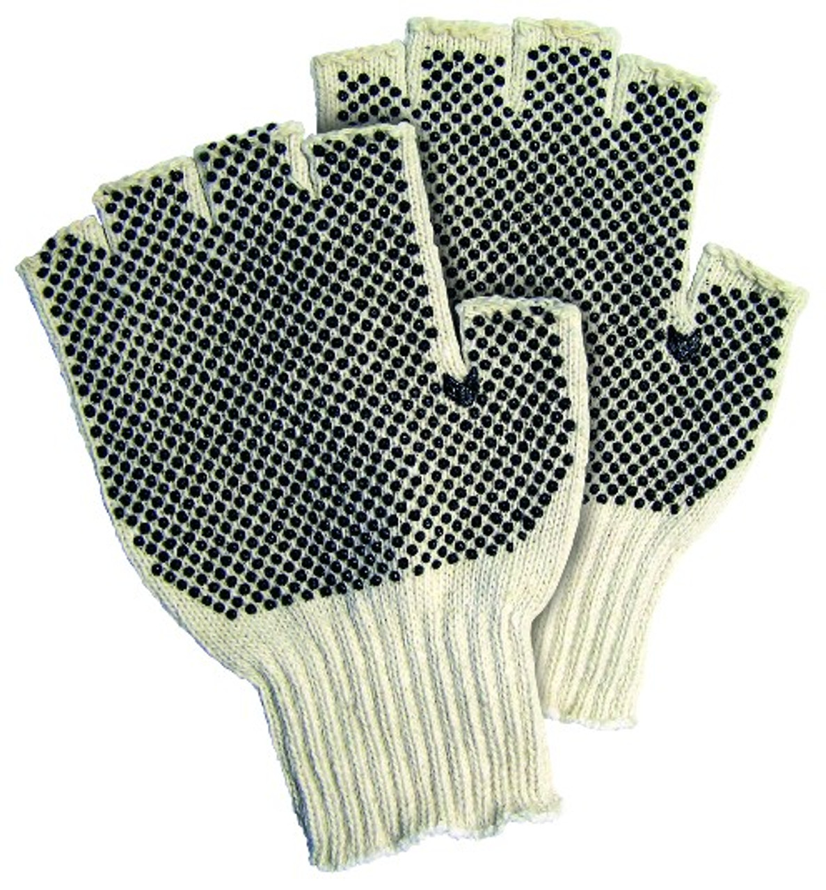 REG WT FINGERLESS W/ PVC DOTS - S