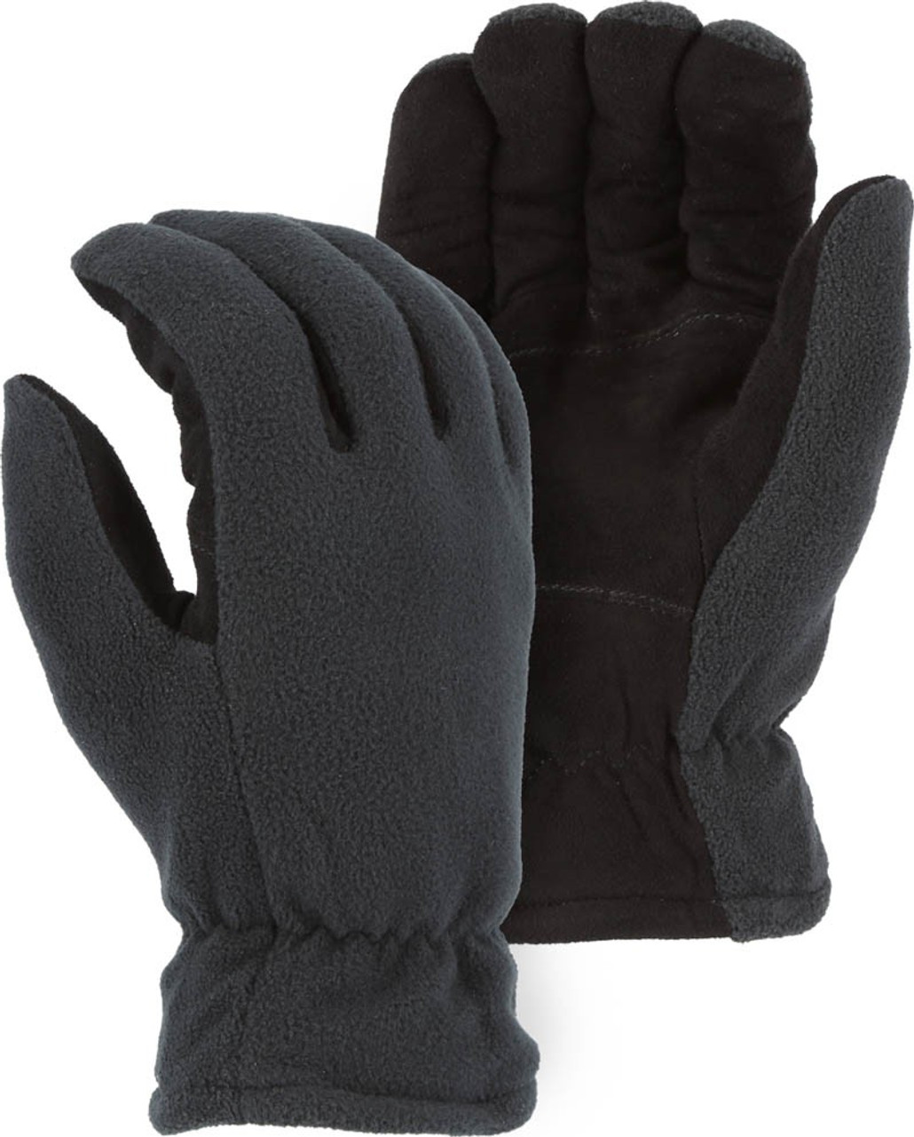 BLK DEER, SPLIT PALM & FLEECE BACK, HEATLOK -XS