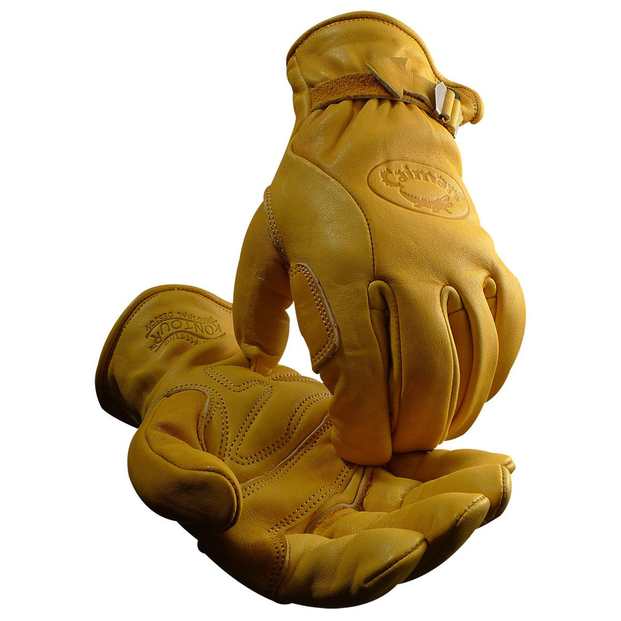 CAIMAN GOLDEN COWHIDE DRIVER W/ KONTOUR -XL