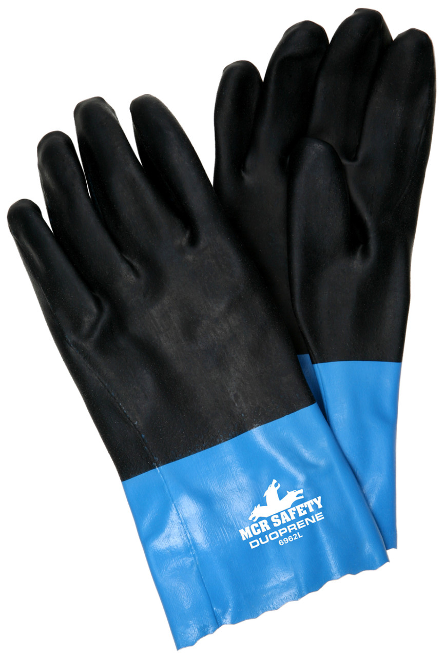 DUOPRENE, NEOPRENE 12", BLACK ON BLUE--LARGE