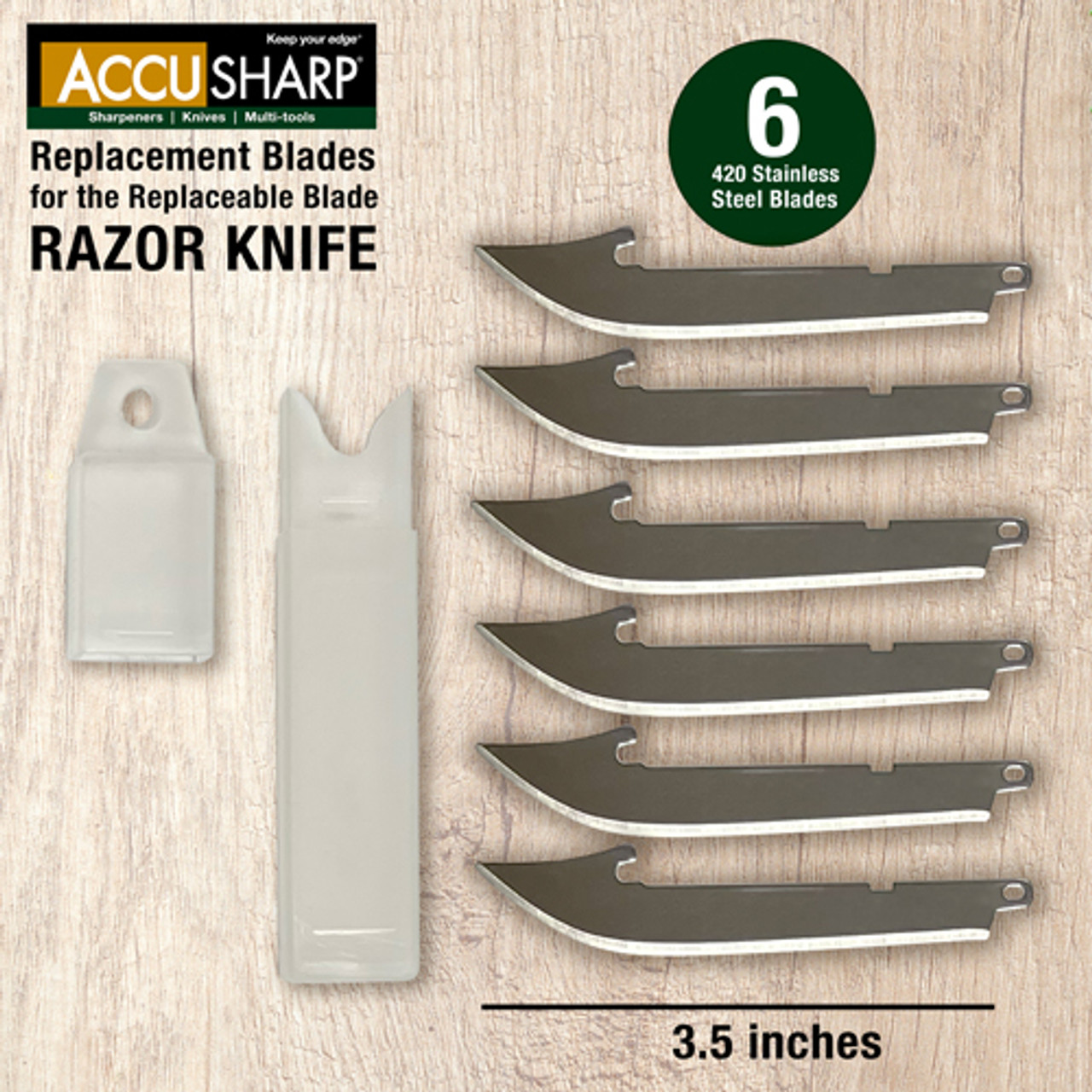 6-PACK REPLACEMENT BLADES FOR ACCUSHARP RAZOR KNIFE