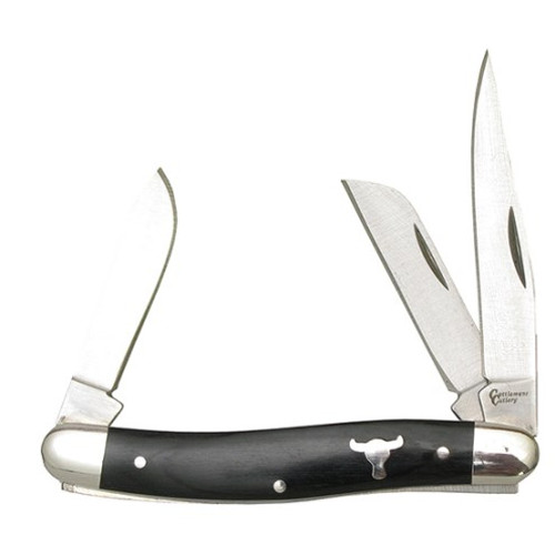 CATTLEMANS 3 1/2" STOCKMAN W/ WOOD HANDLES