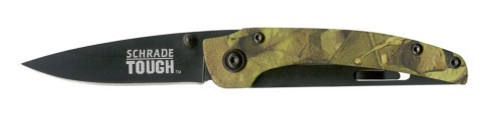 SCHRADE TOUGH 3.5" BLADE W/ CAMO HANDLE