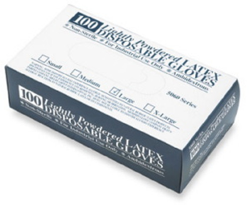 IND. GRADE POWDERED LATEX  100/BOX - M