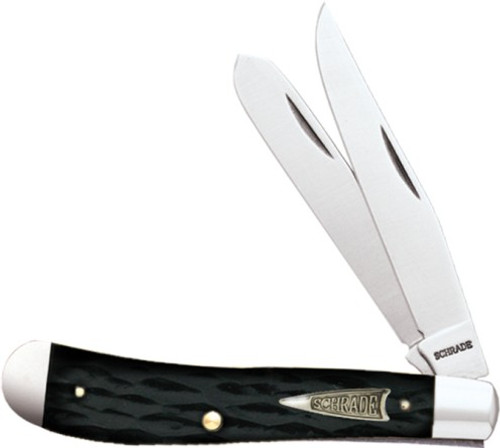 SCHRADE GUNSTOCK TRAPPER W/ BLACK PICK BONE