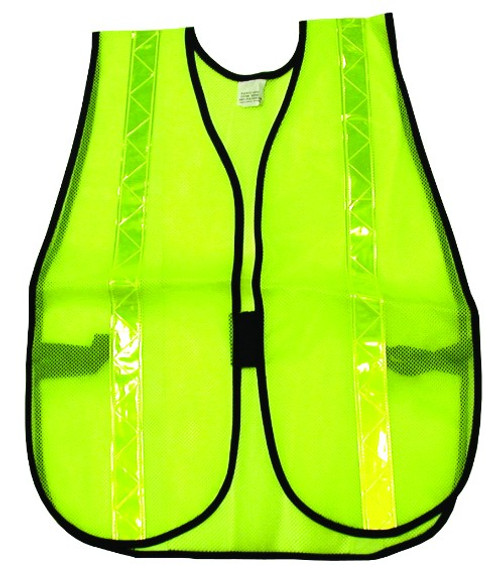 LIME POLYESTER VEST W/ 1 3/8" LIME STRIPES