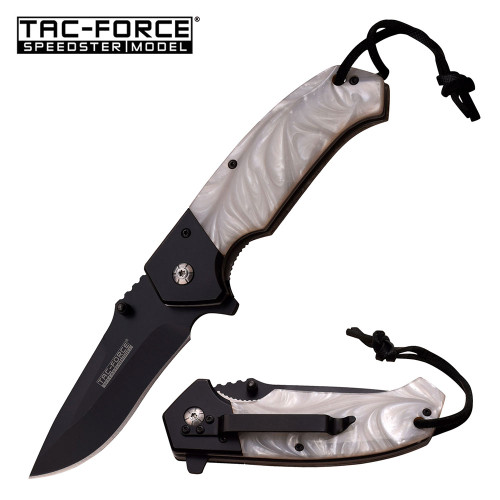 TAC-FORCE ASSIST, 4.9" CLSD, WHITE PEARL HNDL