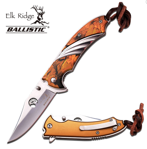 ELK RIDGE 4.5" ASSISSTED, ALUM CAMO/SS HNDLE